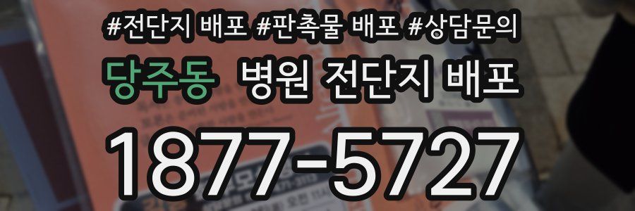 당주동 병원 전단지 배포