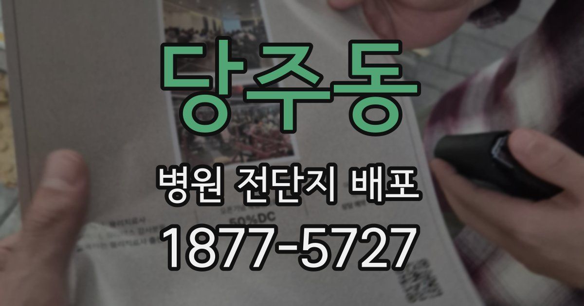 당주동 병원 전단지 배포