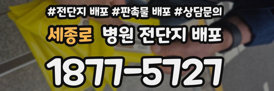 세종로 병원 전단지 배포