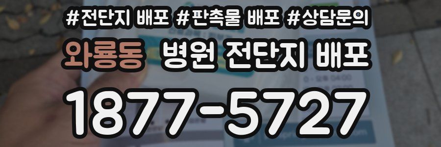 와룡동 병원 전단지 배포