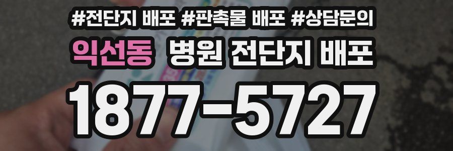 익선동 병원 전단지 배포