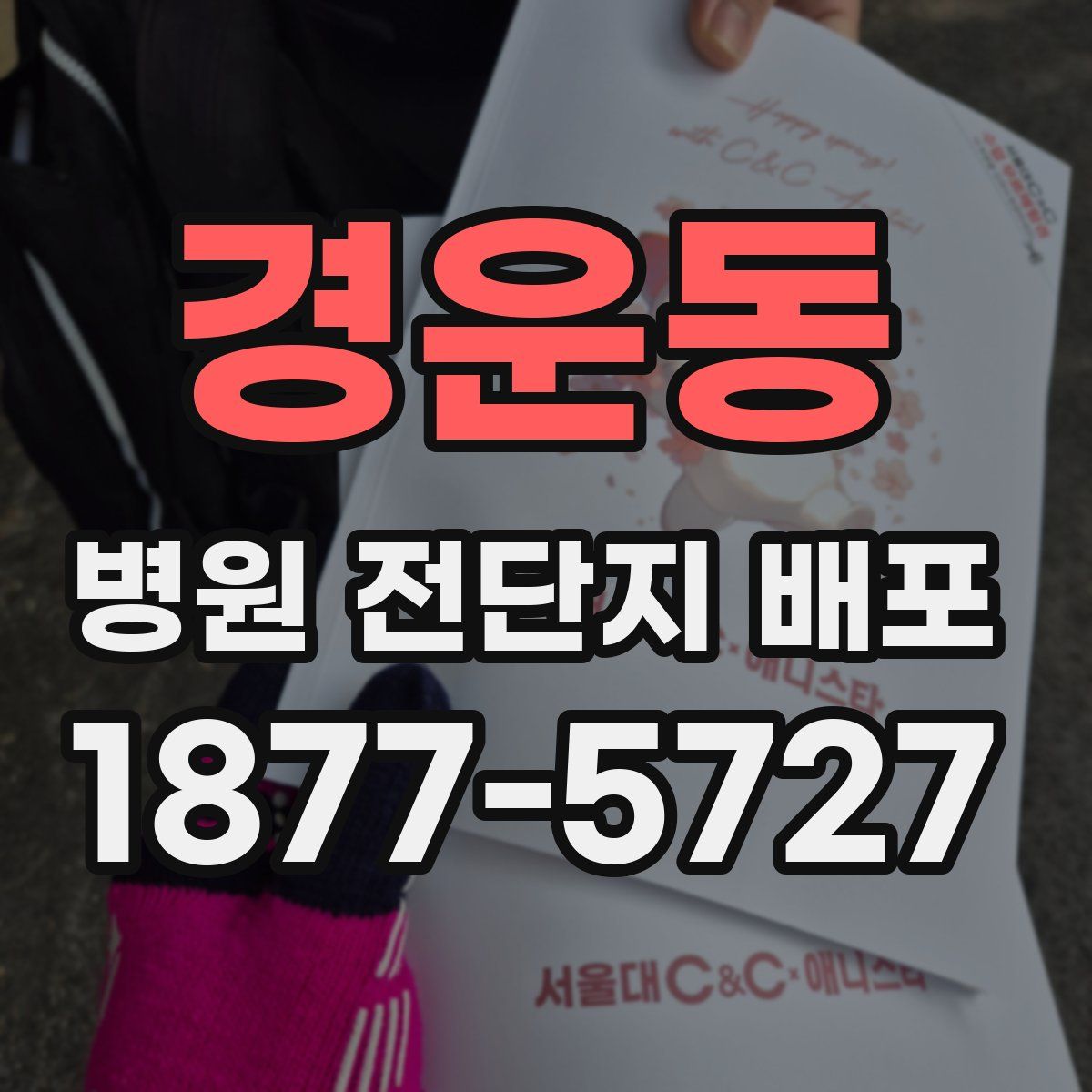 경운동 병원 전단지 배포