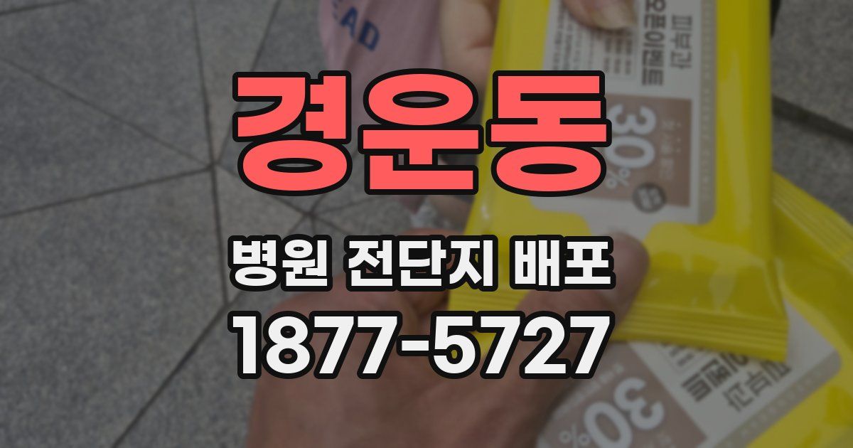 경운동 병원 전단지 배포