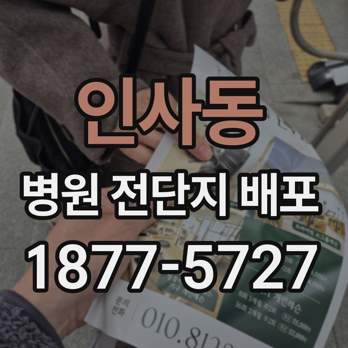 인사동 병원 전단지 배포