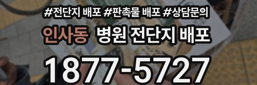 인사동 병원 전단지 배포