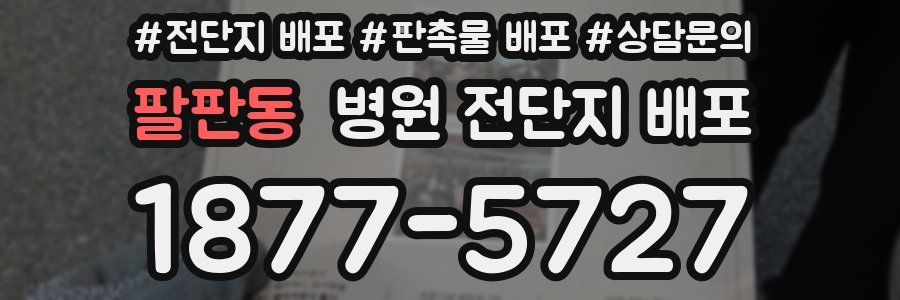 팔판동 병원 전단지 배포