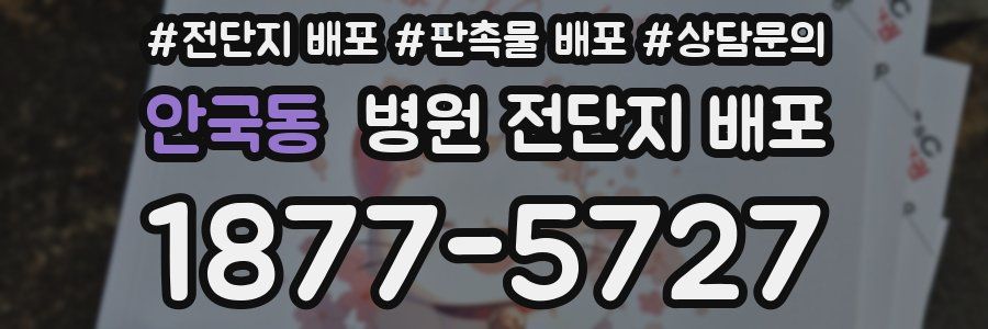 안국동 병원 전단지 배포