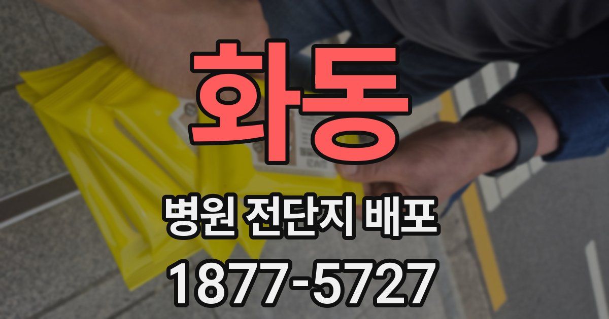 화동 병원 전단지 배포
