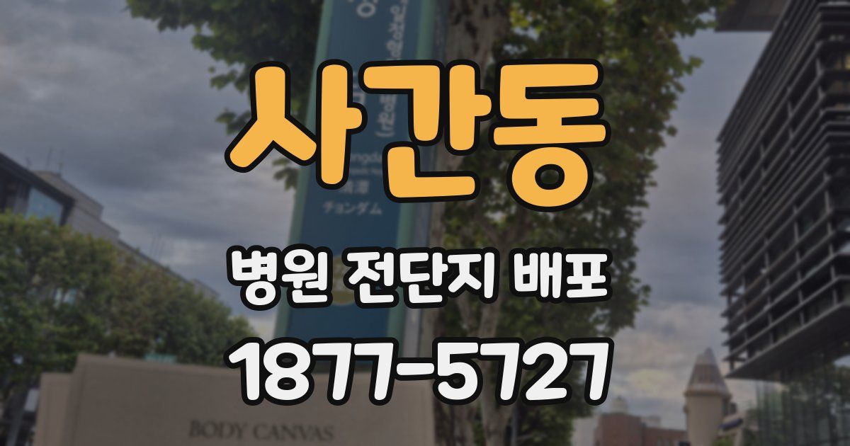 사간동 병원 전단지 배포