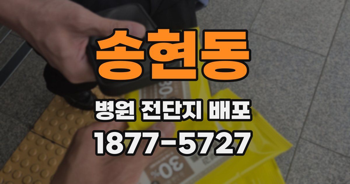 송현동 병원 전단지 배포