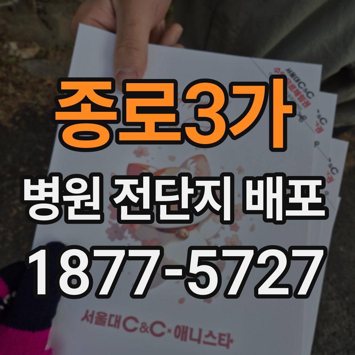 종로3가 병원 전단지 배포