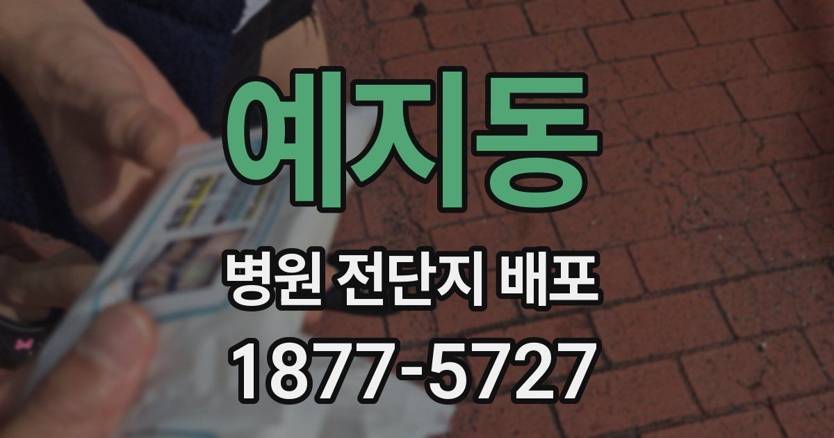 예지동 병원 전단지 배포