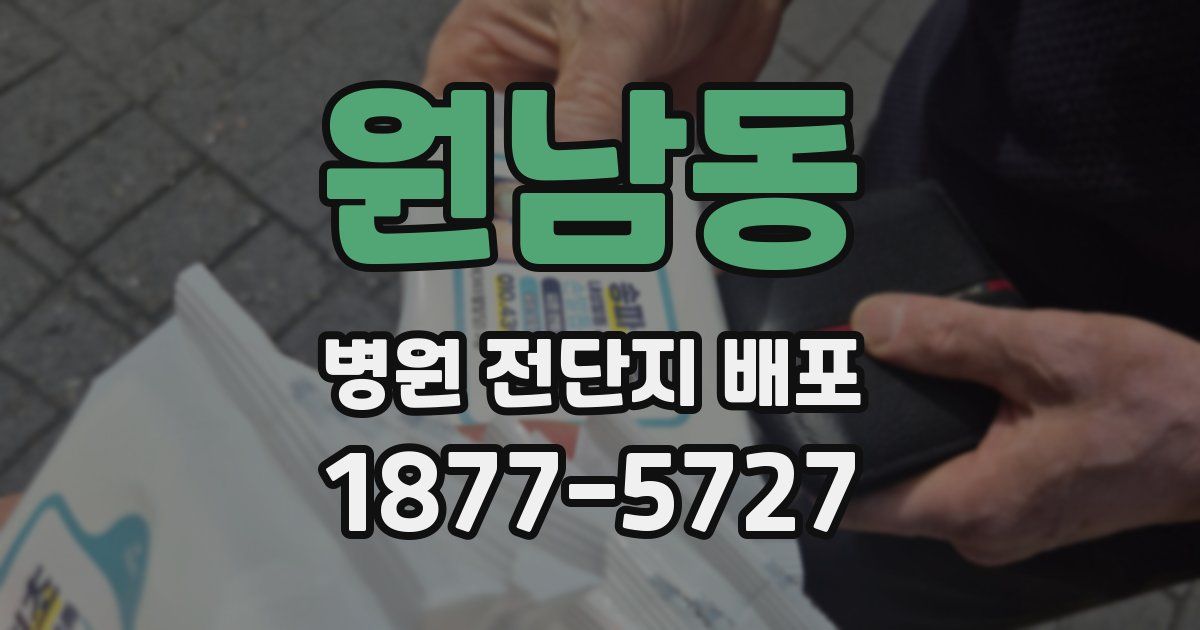 원남동 병원 전단지 배포
