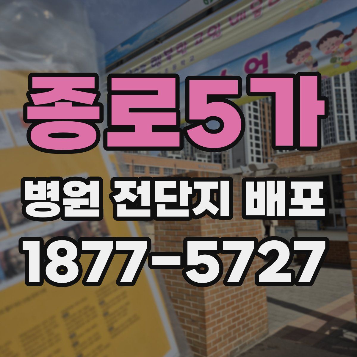 종로5가 병원 전단지 배포