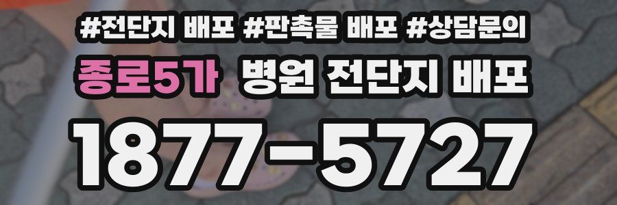 종로5가 병원 전단지 배포