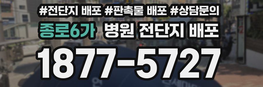 종로6가 병원 전단지 배포