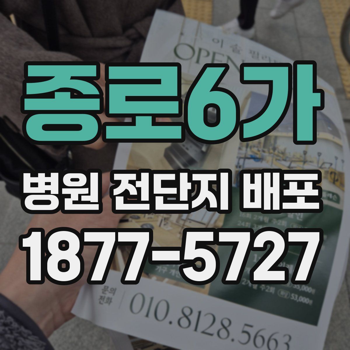 종로6가 병원 전단지 배포