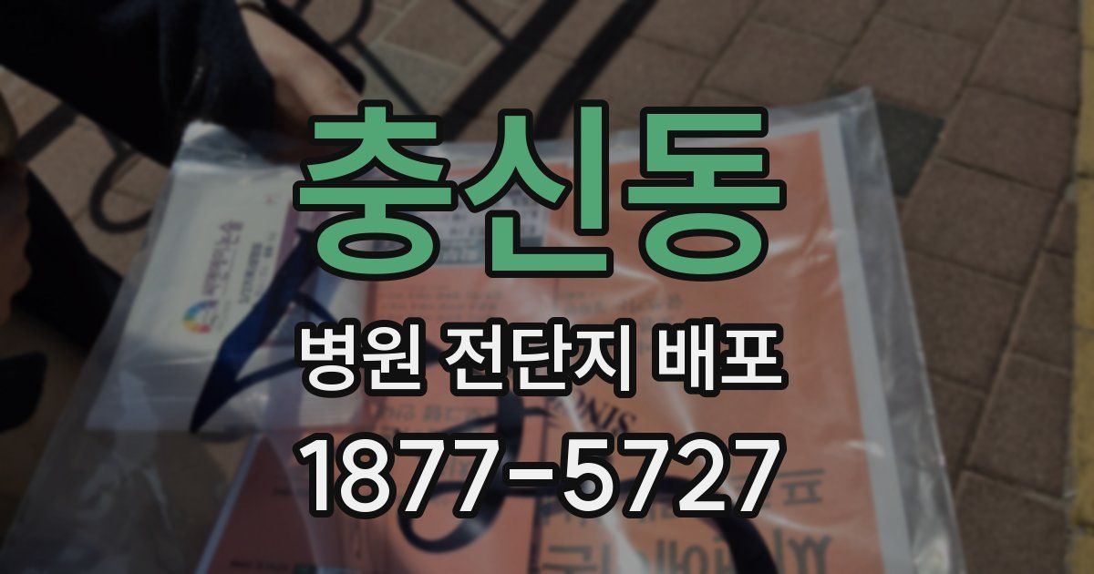 충신동 병원 전단지 배포