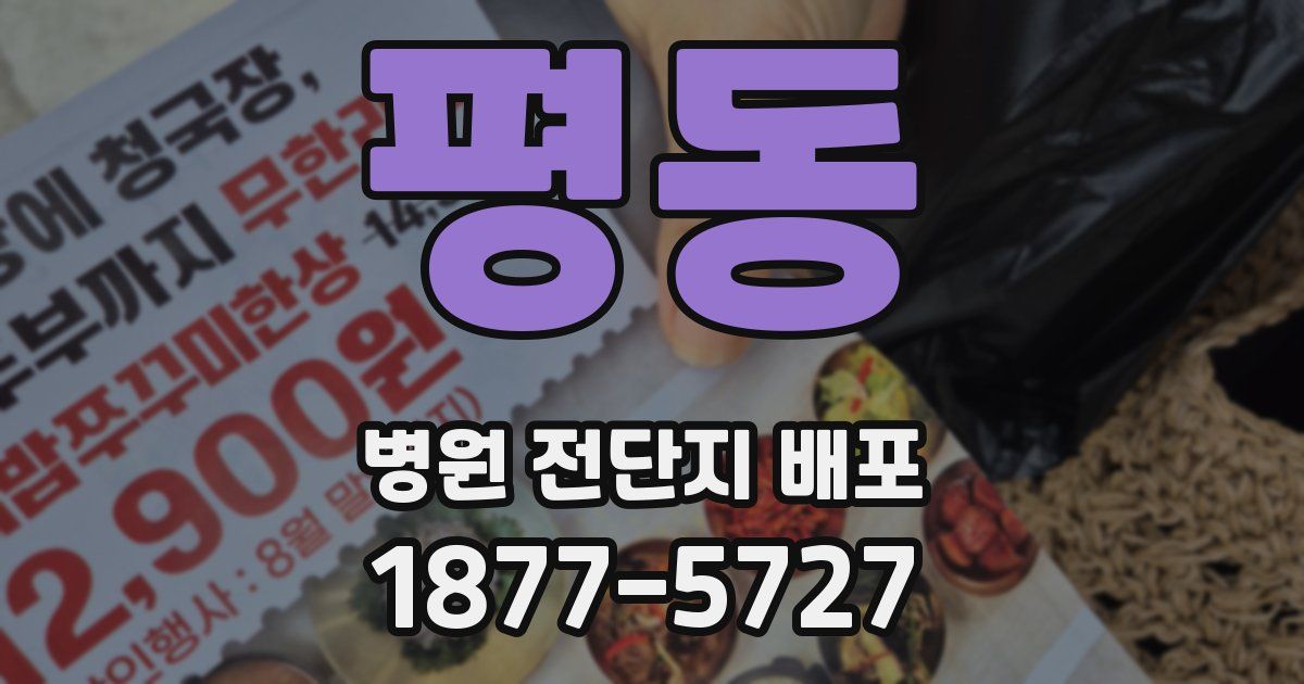평동 병원 전단지 배포
