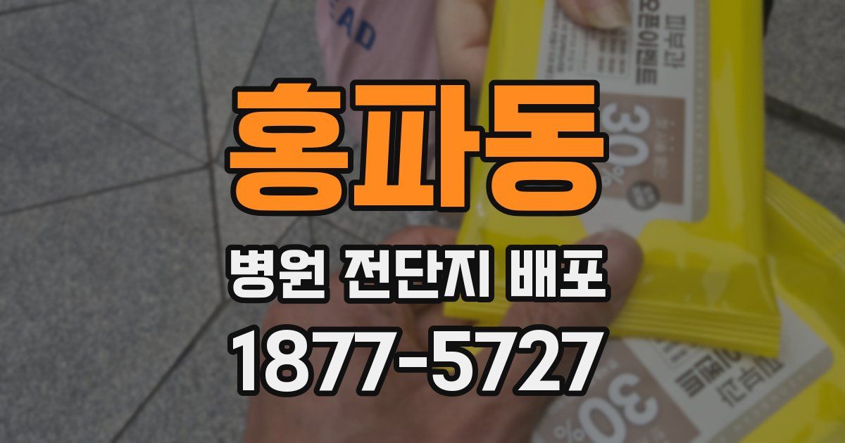 홍파동 병원 전단지 배포