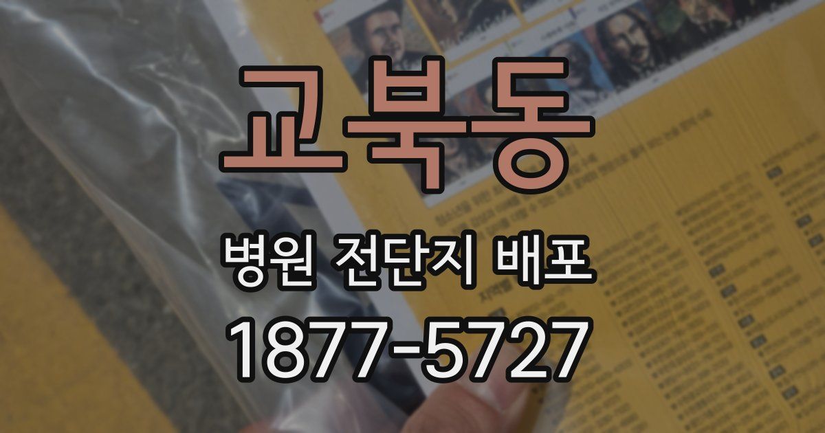 교북동 병원 전단지 배포