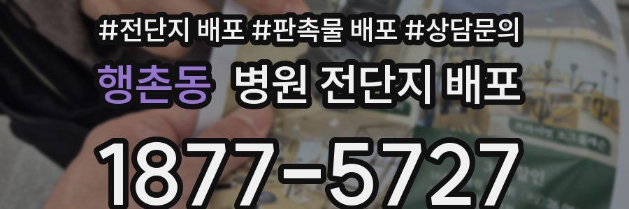 행촌동 병원 전단지 배포