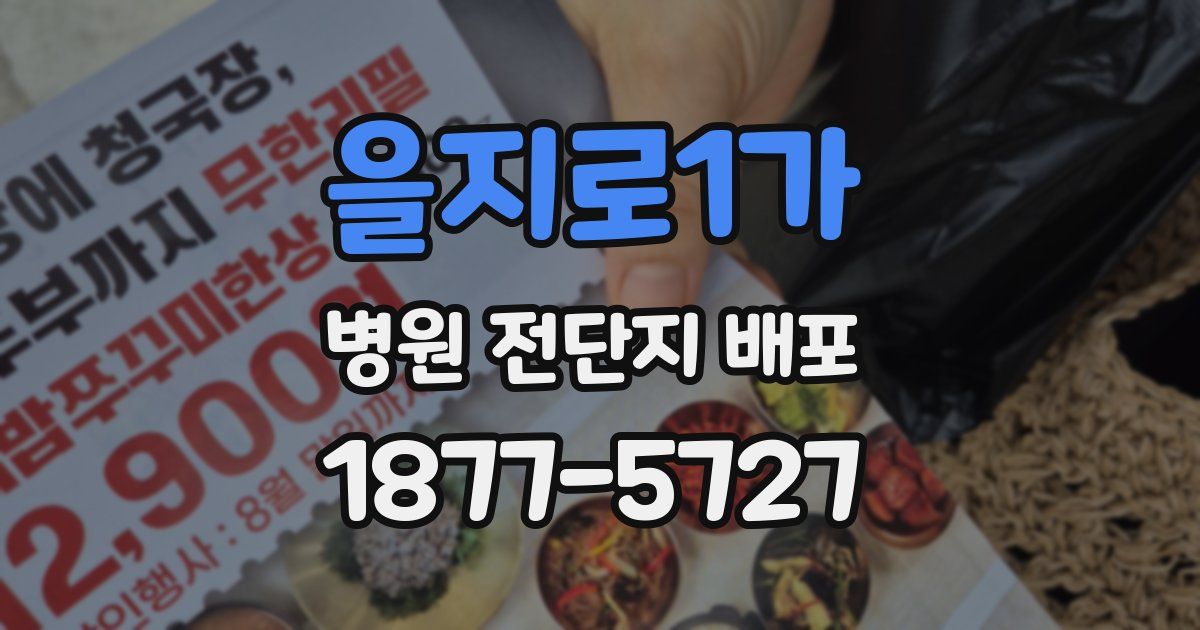 을지로1가 병원 전단지 배포
