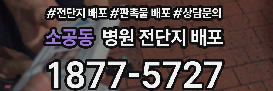 소공동 병원 전단지 배포