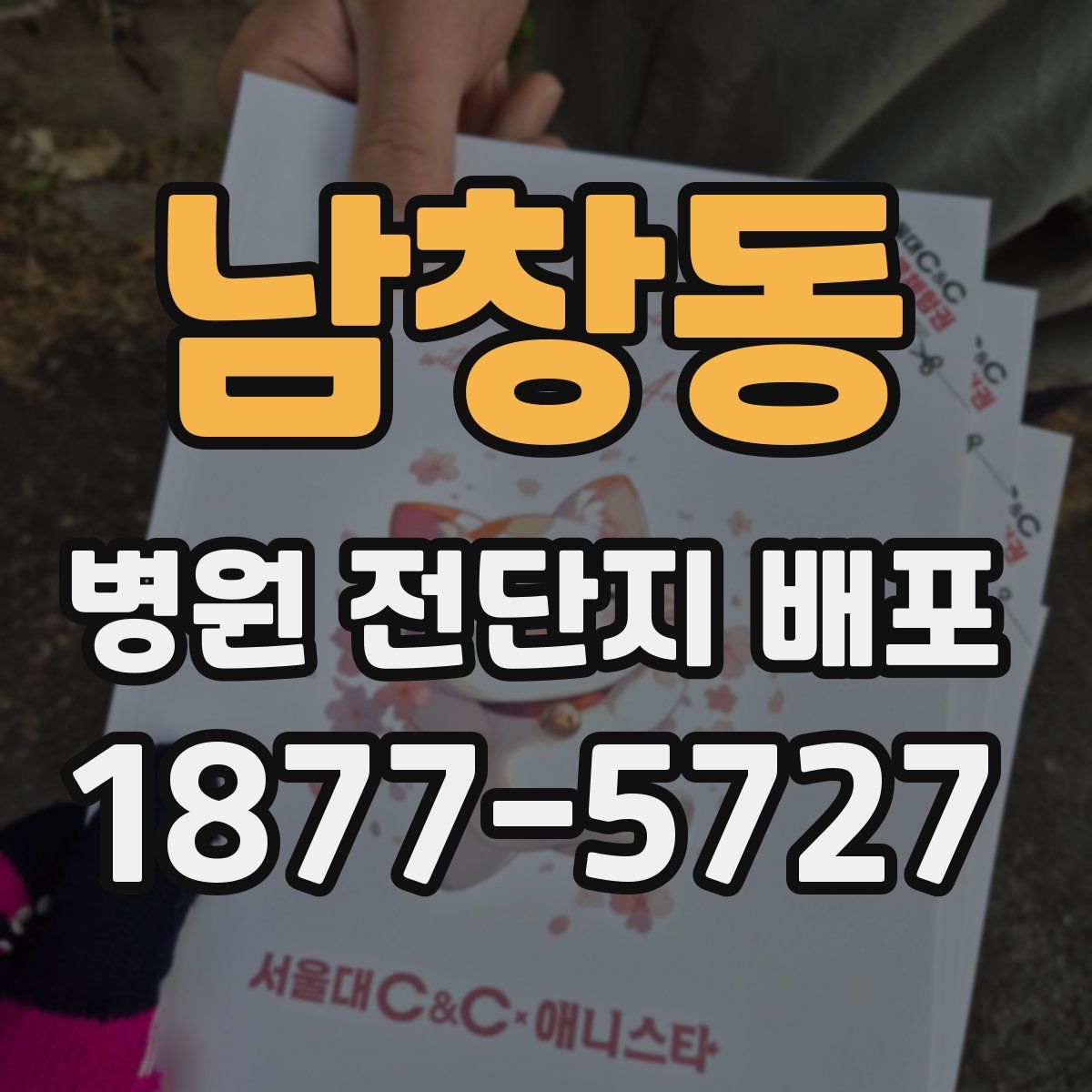 남창동 병원 전단지 배포