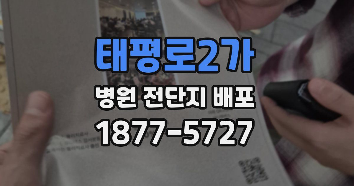 태평로2가 병원 전단지 배포