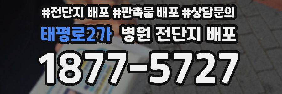 태평로2가 병원 전단지 배포