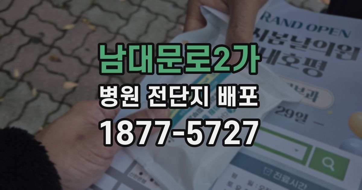 남대문로2가 병원 전단지 배포