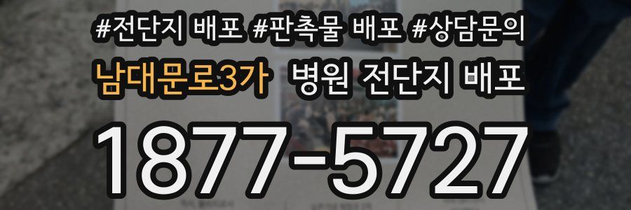 남대문로3가 병원 전단지 배포