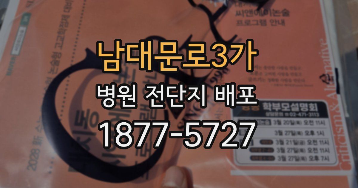 남대문로3가 병원 전단지 배포