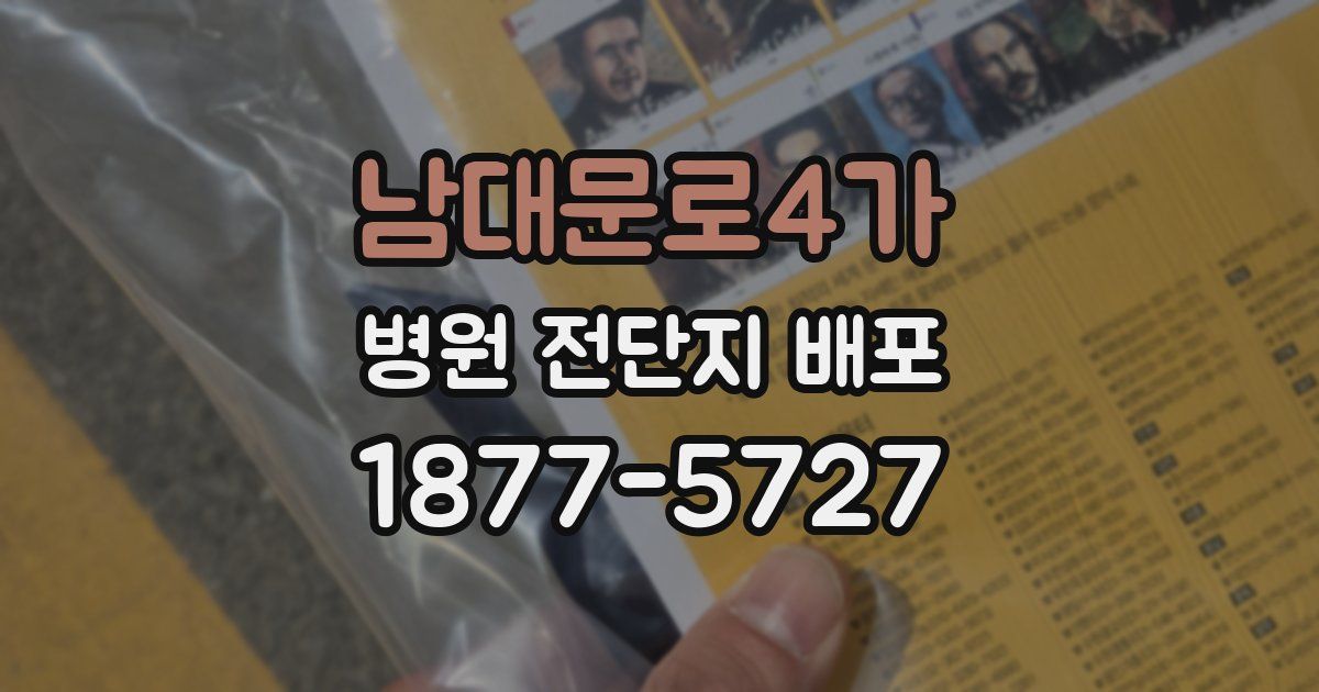 남대문로4가 병원 전단지 배포