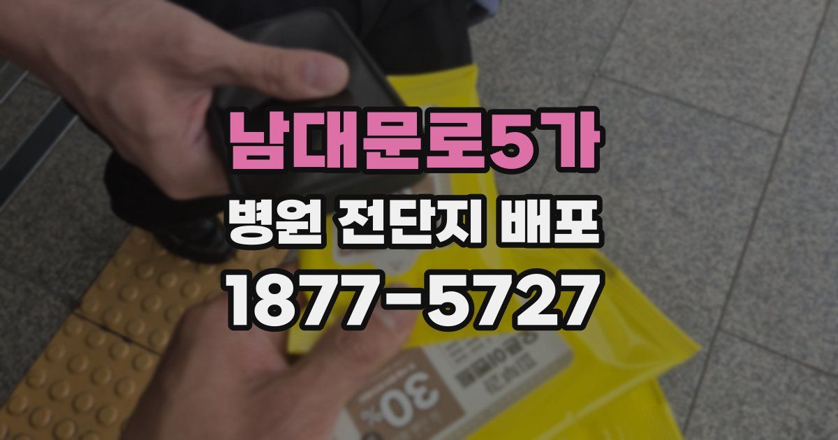 남대문로5가 병원 전단지 배포