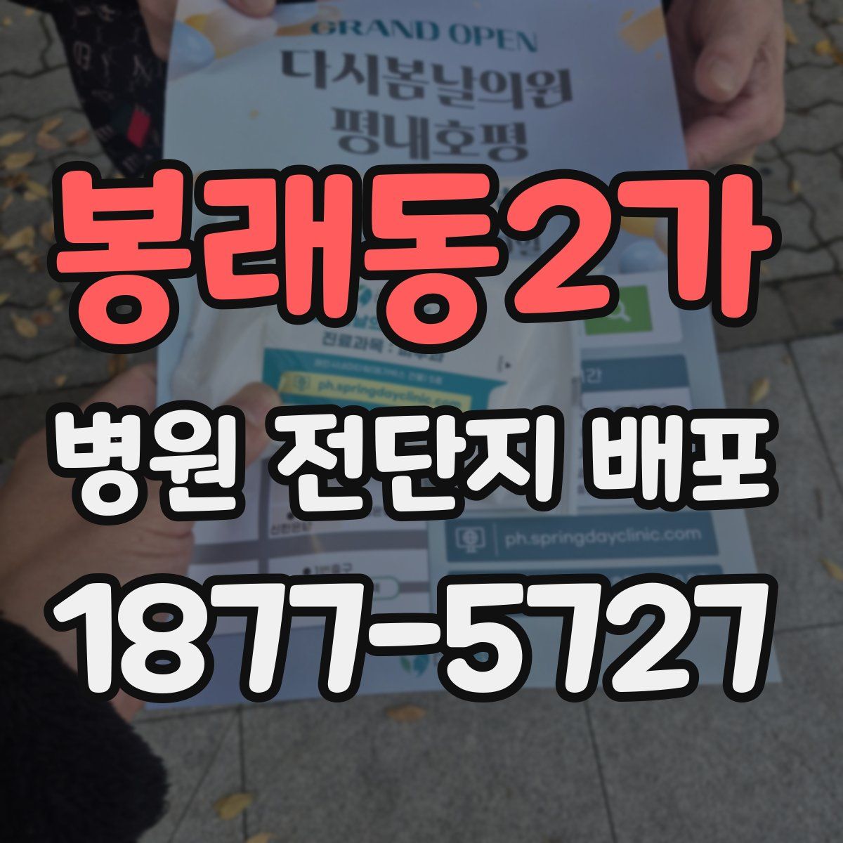 봉래동2가 병원 전단지 배포