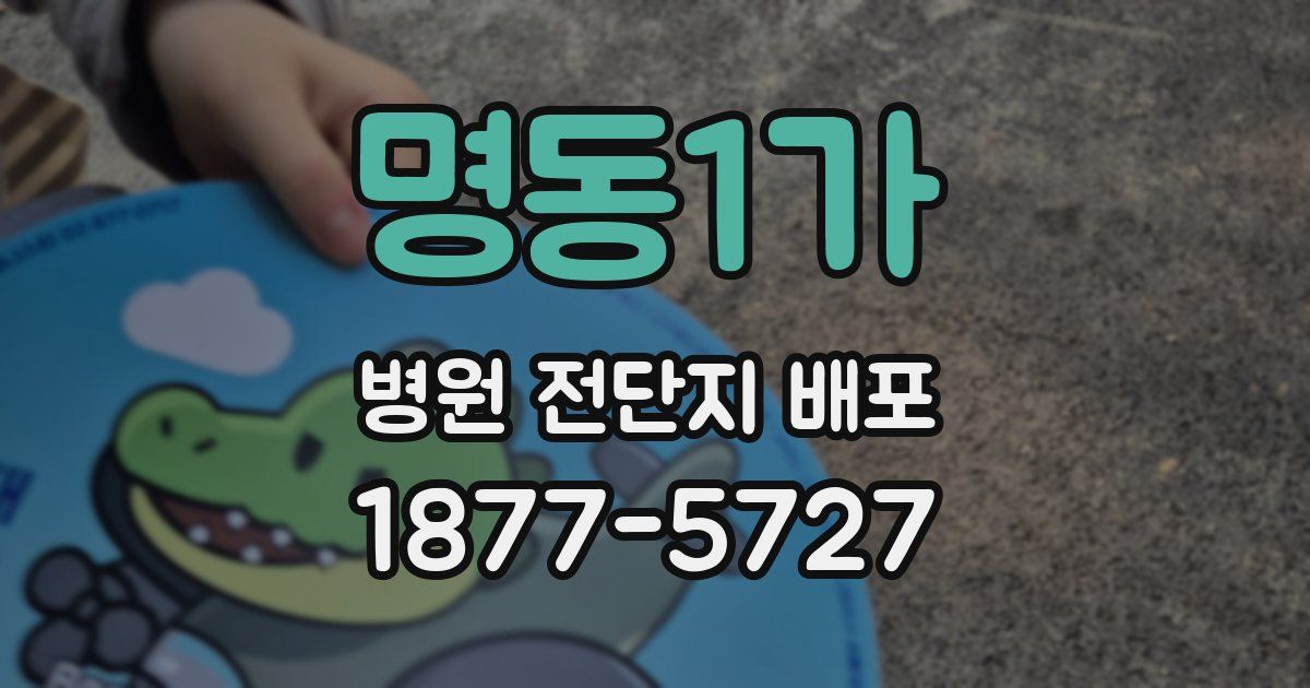 명동1가 병원 전단지 배포