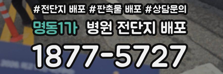 명동1가 병원 전단지 배포