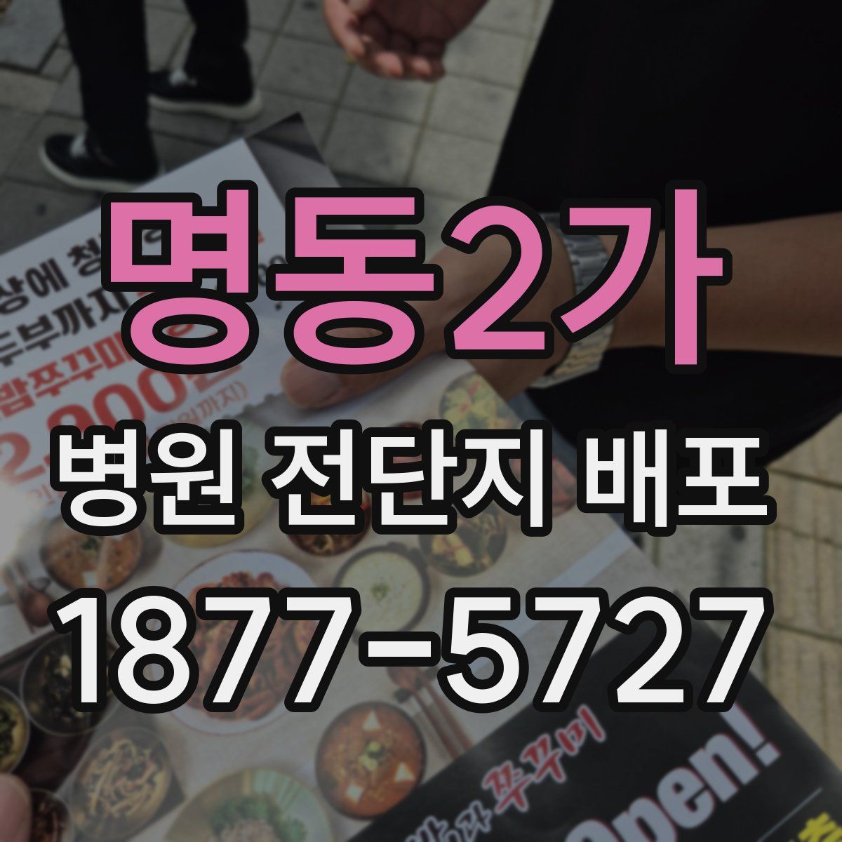 명동2가 병원 전단지 배포