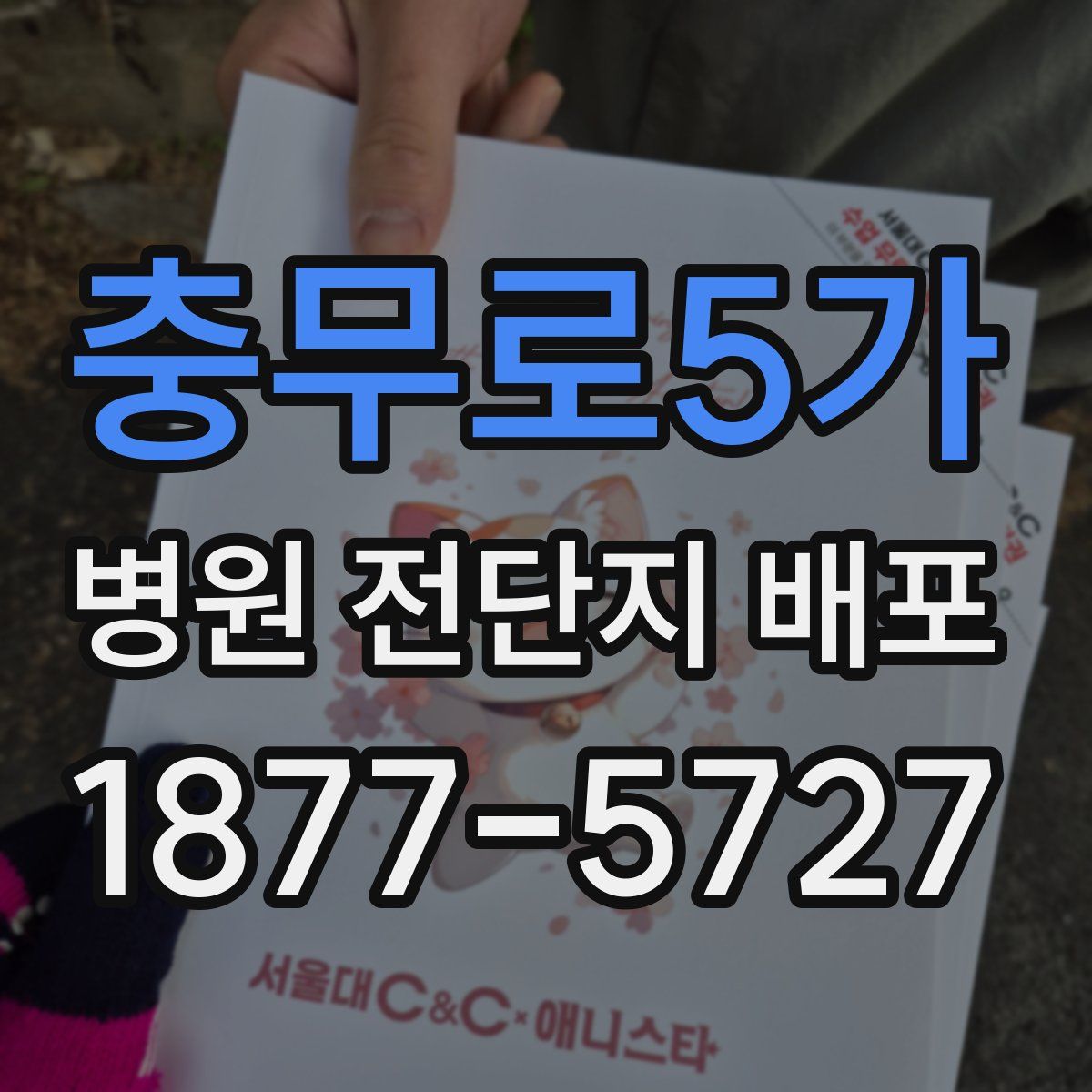 충무로5가 병원 전단지 배포