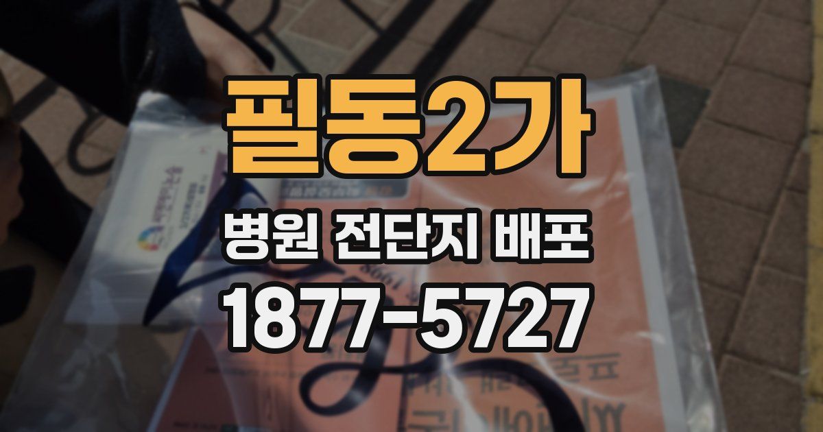 필동2가 병원 전단지 배포
