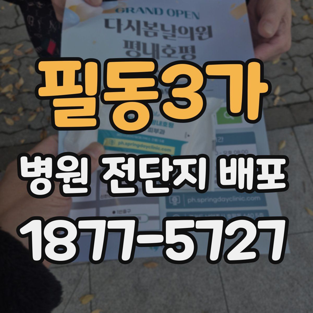 필동3가 병원 전단지 배포
