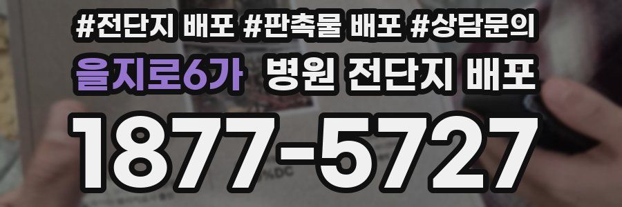을지로6가 병원 전단지 배포
