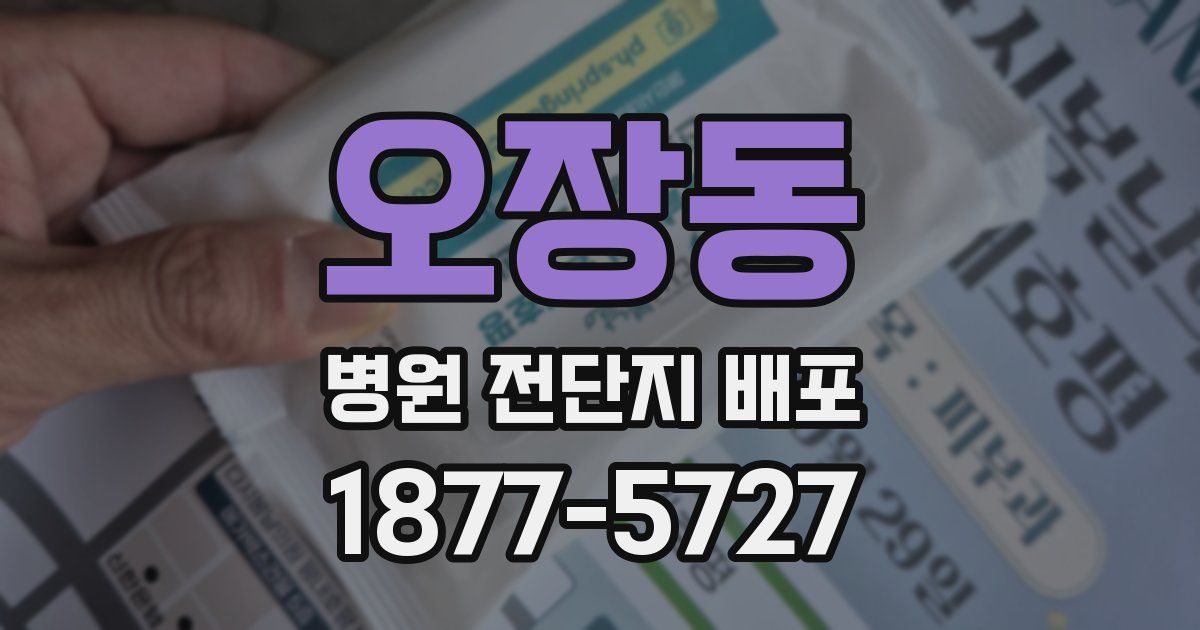 오장동 병원 전단지 배포