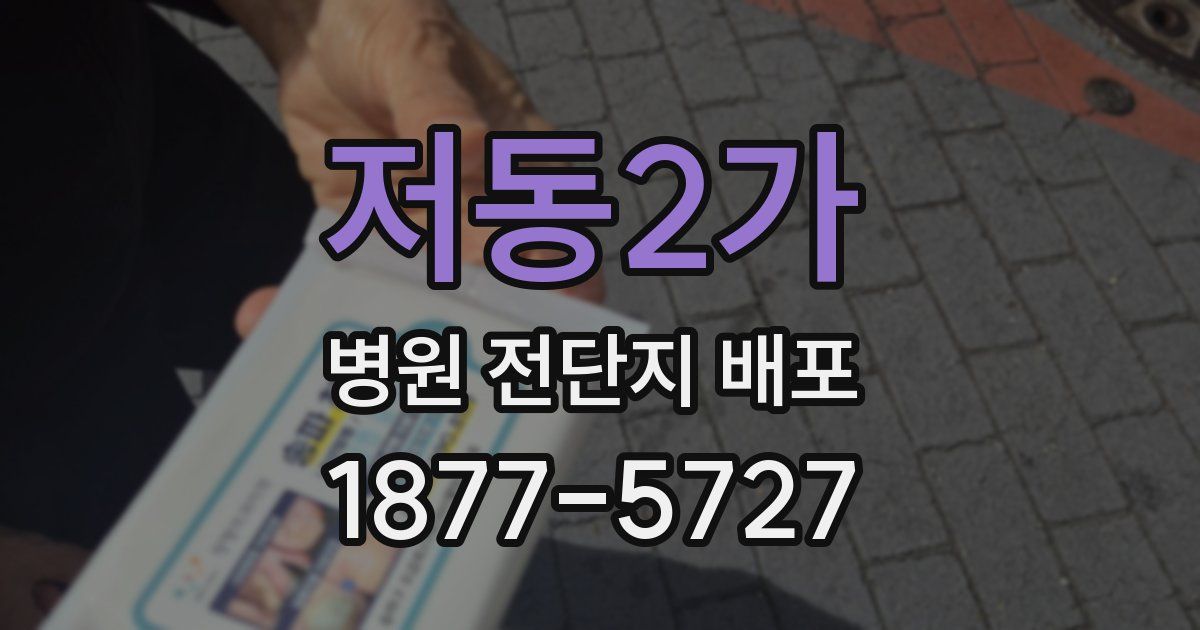 저동2가 병원 전단지 배포