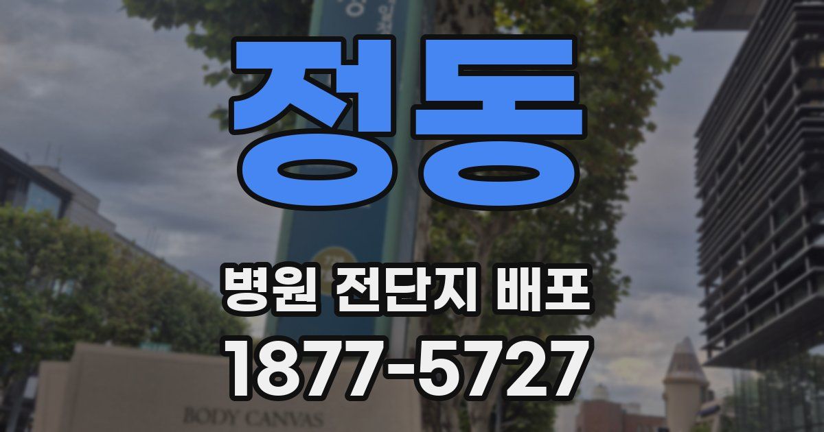 정동 병원 전단지 배포