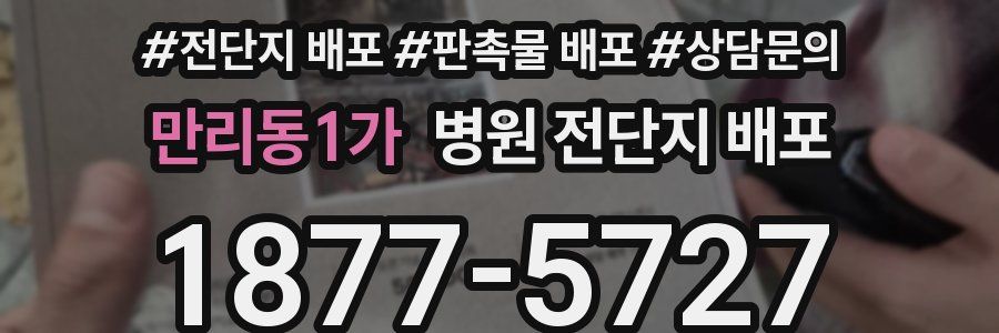 만리동1가 병원 전단지 배포