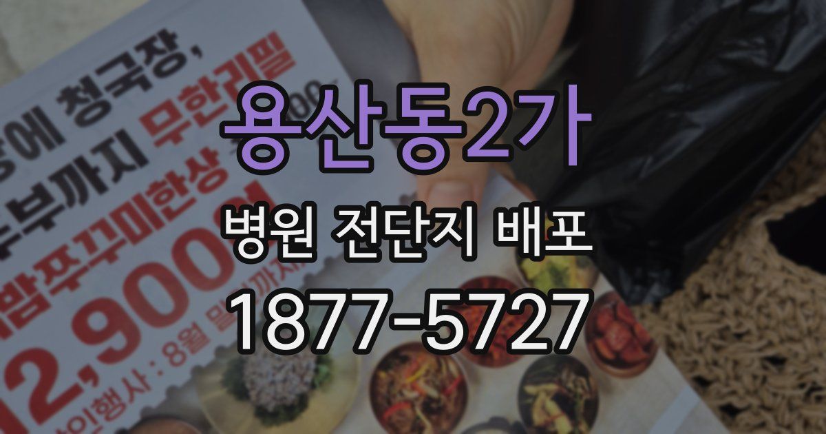 용산동2가 병원 전단지 배포