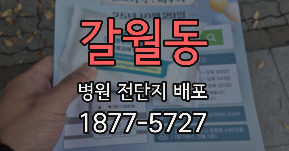갈월동 병원 전단지 배포